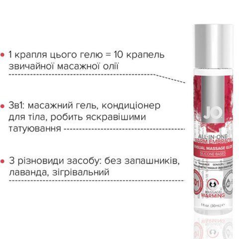 Масажний гель-змащення з розслаблювальним ефектом&nbsp;2в1, Розігрівальний гель для масаж 30 мл, масажні олії С 1426 фото