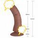 Вібратор фалоімітатор 4,3 см на присоску, фалос реалистик з вібрацією, Краса і здоров'я для жінок С 990 фото 6
