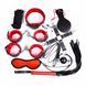 Набір фетиш з екошкіри для БДСМ ігор, комплект з 10 девайсів садо-мазо, Інтимні іграшки С 622 фото 8